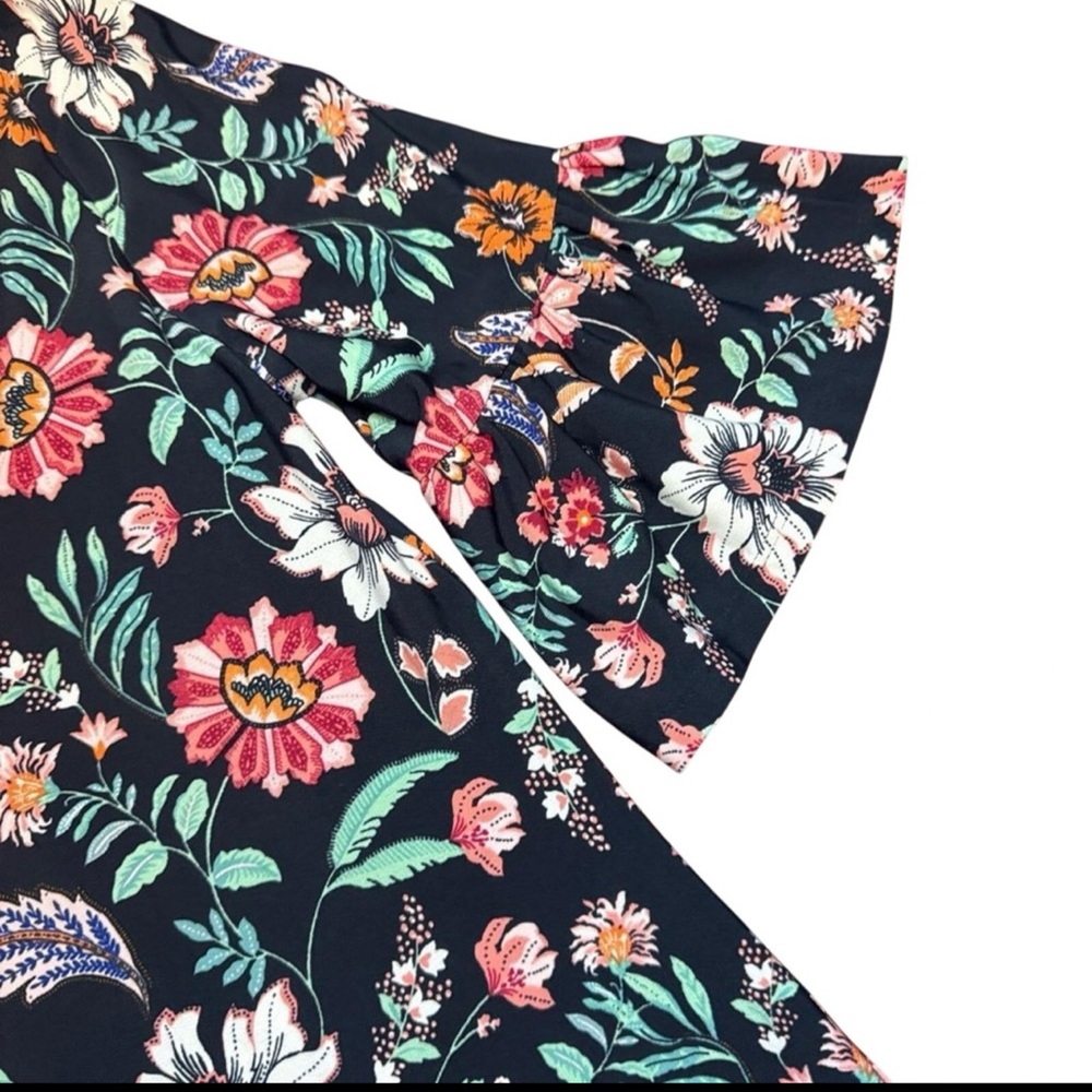 Laundry By Shelli Segal Women’s Black & Floral Print Flowy Dress — Size 6 - Picture 6 of 7